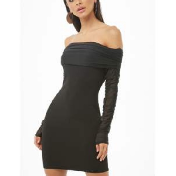 Chiffon Off Shoulder Dress - Picture 1 of 1